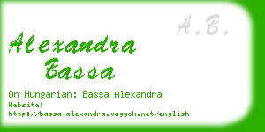 alexandra bassa business card